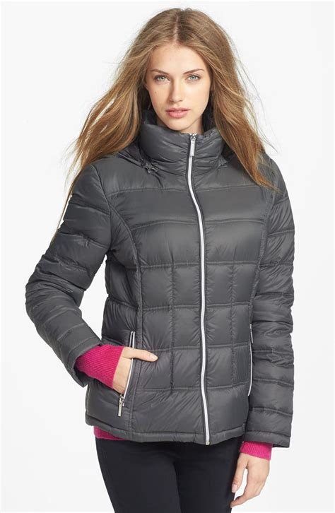 michael kors down coat packable|michael kors removable hood coats.